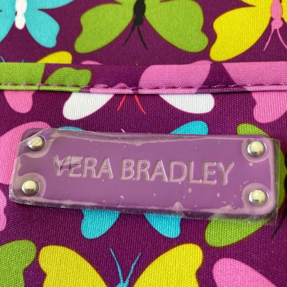 Vera Bradley Medium iPad Tablet Sleeve NWT Purple w/ Butterflies Flutterby - Picture 11 of 12